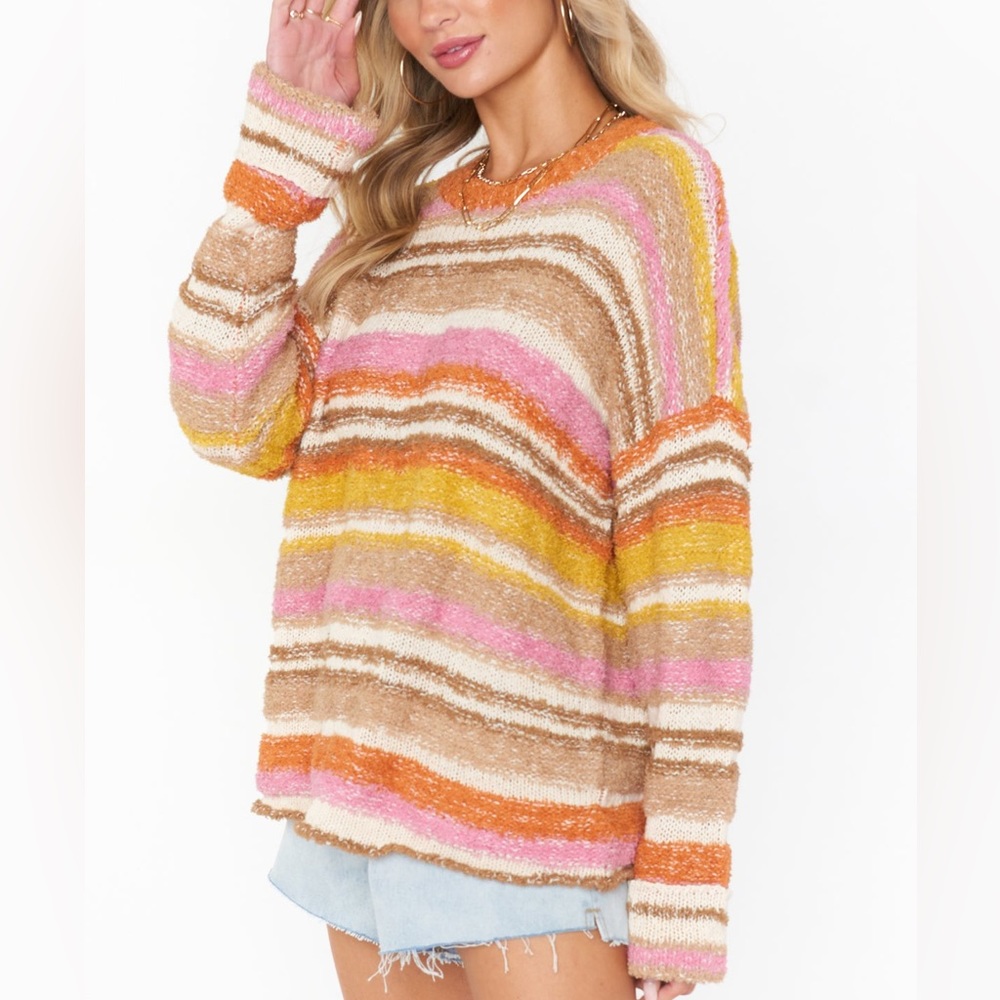 Show Me Your MuMu Sue Cuffed Striped Sweater- NWT- Medium